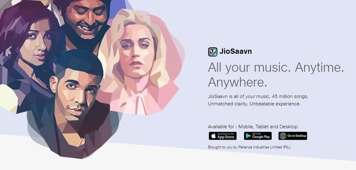 JioSaavn outside india